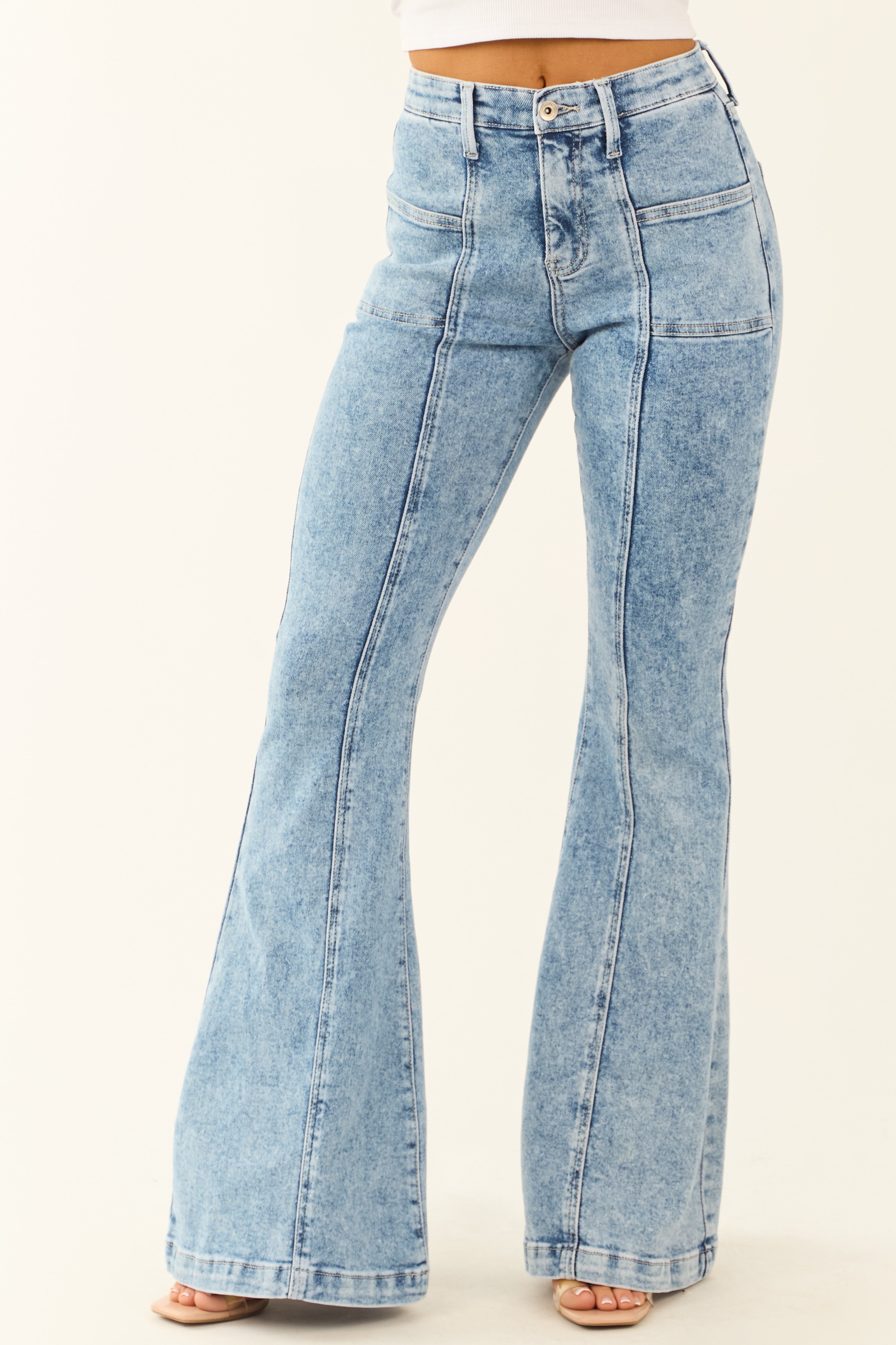 Special A Light Tummy Control Stretchy Flare Jeans
