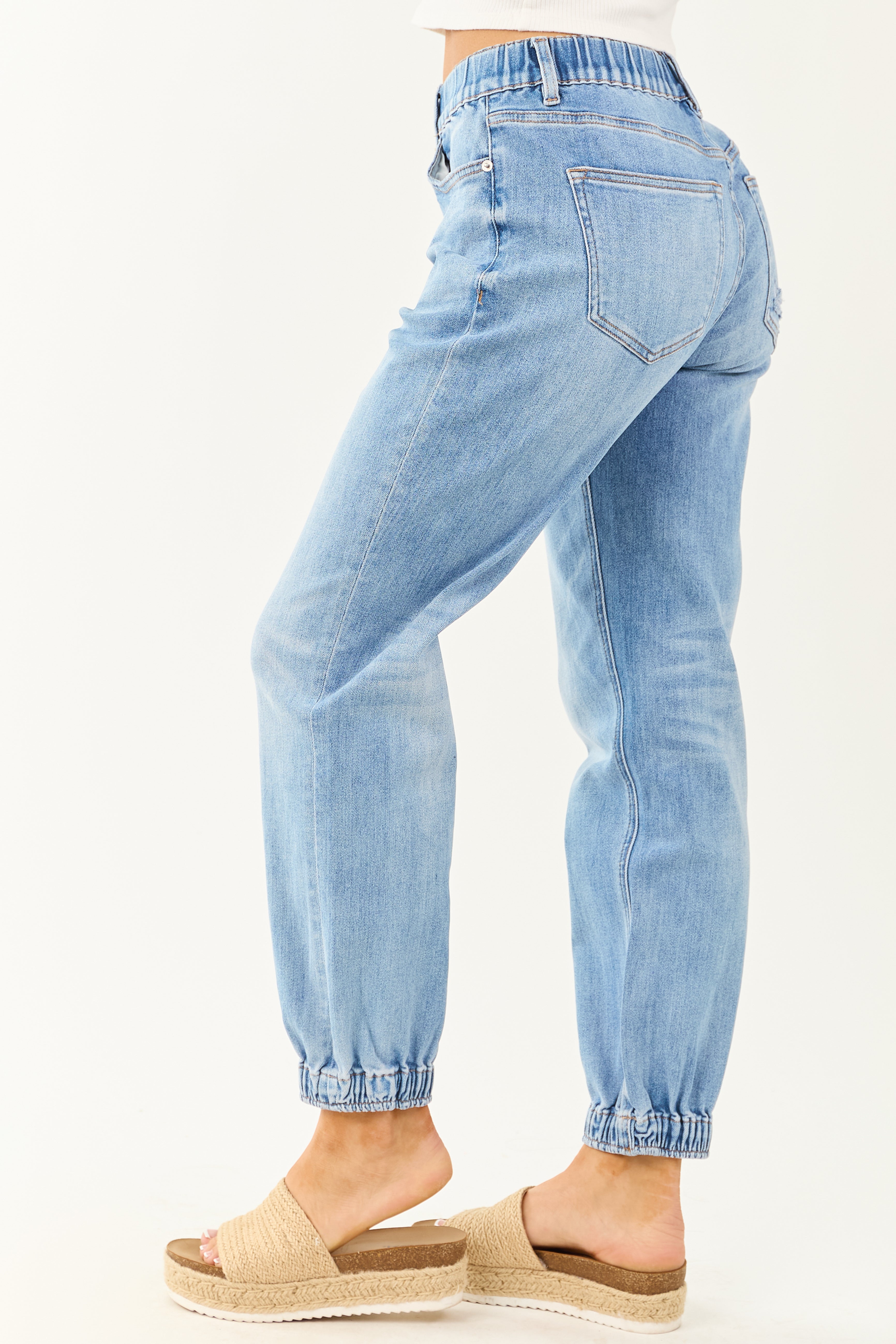 Mica Denim Medium High Rise Stretchy Jogger Jeans