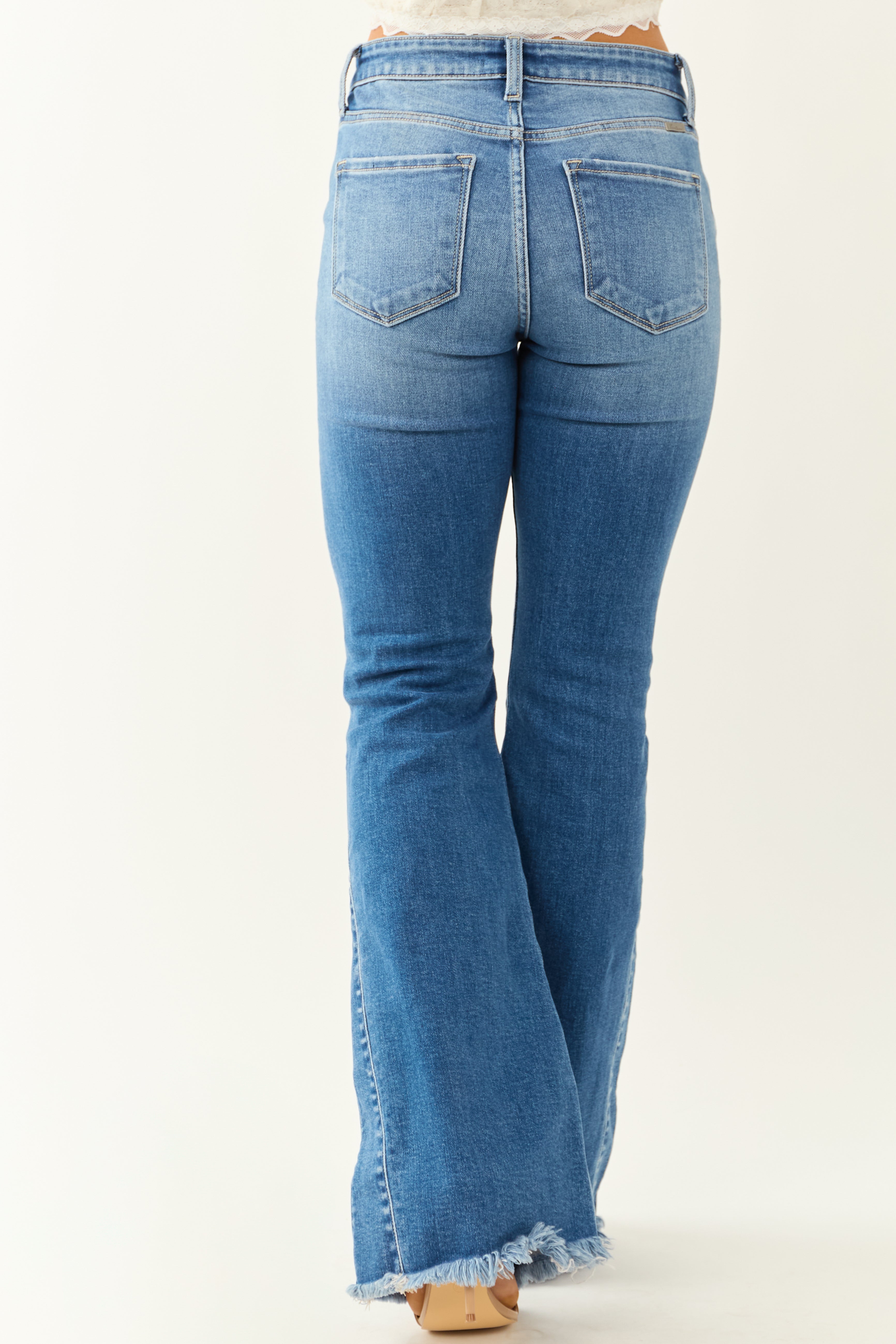 KanCan Medium Wash Stretchy Flare Leg Jeans
