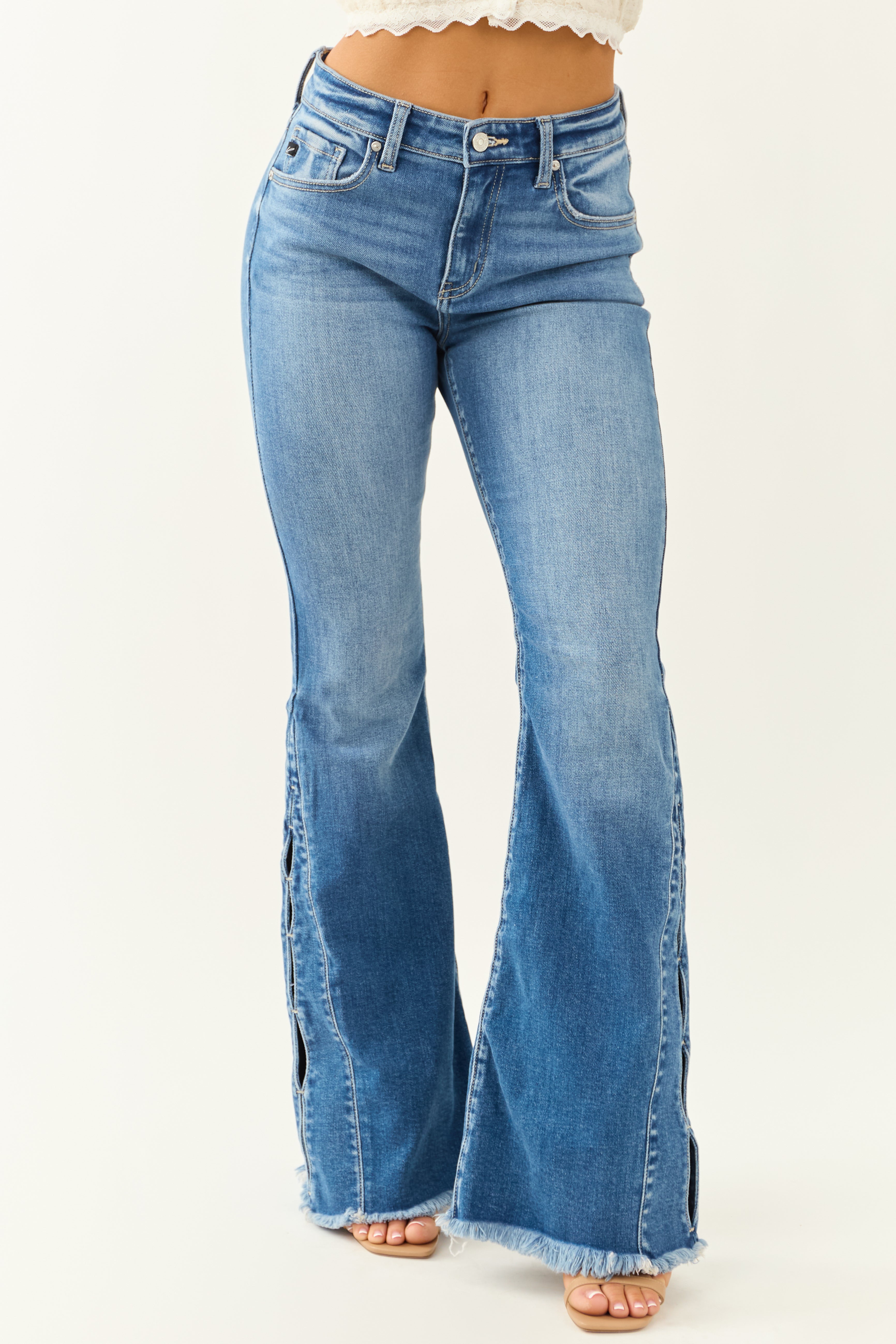 KanCan Medium Wash Stretchy Flare Leg Jeans